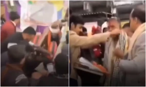 بھارت میں اسٹیج گر گیا، وزیر سمیت 40 شرکاء زمین پر آگئے