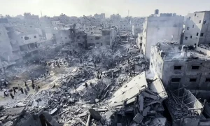غزہ پر اسرائیلی حملوں کو 100 دن مکمل، 23,843 فلسطینی شہید