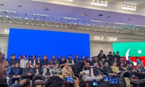 ہماری 85 نشستیں چھینی گئیں، انٹرنیشنل میڈیا کیلئے پی ٹی آئی کی پریس کانفرنس