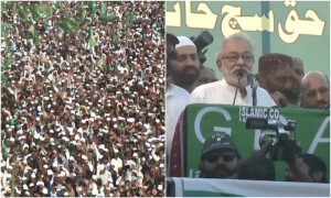 مبینہ دھاندلی کیخلاف جی ڈی اے کا بڑا دھرنا، الیکشن کا نتیجہ ڈھائی ماہ پہلے بن چکا تھا، پیر پگارا