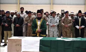 گوادر میں شہید ہونے والے پاک فوج کے دونوں نوجوانوں کی نماز جنازہ ادا