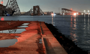 Major bridge in Baltimore partially destroyed by ship collision