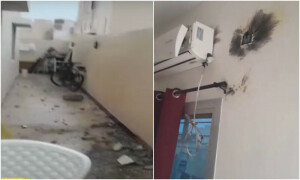 کراچی میں ایک گھر پر آسمانی بجلی گر گئی