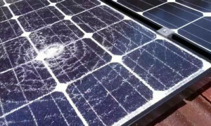 Can damage to solar panels release toxic chemicals?