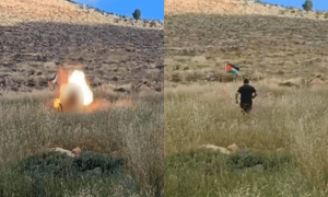 فلسطینی جھنڈا اتارنے کی کوشش میں اسرائیلی آبادکار کے پرخچے اُڑ گئے