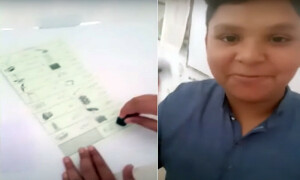 این اے 44 میں ووٹنگ کی شفافیت پر سوال اٹھ گئے، بچے نے ووٹ ڈال دیا