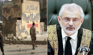 سپریم کورٹ کا رینجرز ہیڈ کوارٹر، گورنر ہاؤس اور سی ایم ہاؤس سمیت تمام سرکاری اور نجی عمارتوں کے باہر سے رکاوٹیں ہٹانے کا حکم