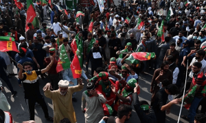 ضمنی انتخابات میں دھاندلی کے خلاف پی ٹی آئی کا احتجاج
