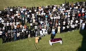 Pakistani guard killed in Sydney mall attack hailed as hero at funeral