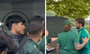 ڈبلن میں &rsquo;افغان&lsquo; تماشائی کی شاہین آفریدی سے بدتمیزی، ویڈیو وائرل