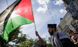 فلسطین نواز مظاہرین نے نیو یارک کے بروکلین میوزیم پر دھاوا بول دیا