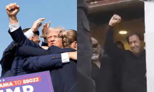 سوشل میڈیا صارفین ڈونلڈ ٹرمپ پر حملے کو عمران خان پر حملے سے جوڑنے سے لگے