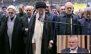 اسرائیلی حملے میں شہید اسماعیل ہنیہ کی نماز جنازہ تہران میں ادا کردی گئی
