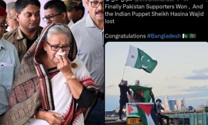 &rsquo;فال آف ڈھاکہ پارٹ 2&lsquo; شیخ حسینہ کی جلاوطنی پر پاکستانی ٹوئٹر صارفین کے تبصرے