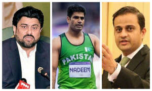 ارشد ندیم کیلئے سندھ حکومت کا 5 کروڑ اور گورنر سندھ کا 20 لاکھ روپے انعام کا اعلان