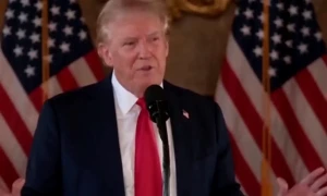 Trump holds news conference as Harris visits Michigan auto workers