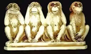 گاندھی کے بندر 4 ہونے کا انکشاف، چوتھے کا کیا کام تھا؟