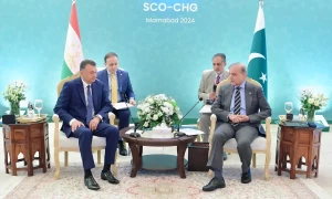 شہباز شریف کی تاجک وزیراعظم سے ملاقات، &rsquo;تجارت کو فروغ دیں گے&lsquo;