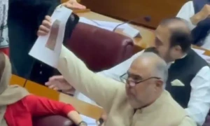 &rsquo;لوٹی، کچھا اور کچرا&lsquo;، اسد قیصر کے الفاظ پر اسپیکر کی سخت تنبیہہ