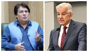 خواجہ آصف کے بشریٰ بی بی سے متعلق بیان پر بیرسٹر سیف کا رد عمل آگیا