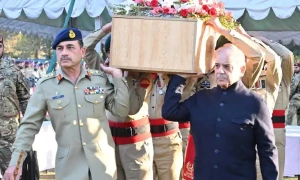 Funeral prayers of martyred security personnel offered in Rawalpindi