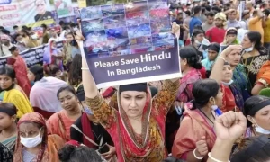 ہندوؤں پر مظالم کا راگ الاپ کر بنگلا دیش کو گھیرنے کی بھارتی سازش