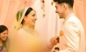 بکنی پہنی دلہن کی تصویر نے ہاہاکار مچا دیا، حقیقت جان کر لوگ حیران رہ گئے