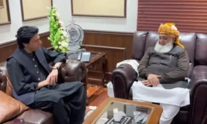سینیٹر فیصل واوڈا کی مولانا فضل الرحمان سے اہم ملاقات، &rsquo;پرو اسٹبلشمنٹ بھی ہوں اور پرو جوڈیشری بھی&lsquo;