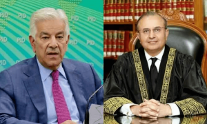 جسٹس منصور صاحب! عوام کا اعتماد مجروح ہونے کا آپ کو خیال نہ آیا؟ خواجہ آصف