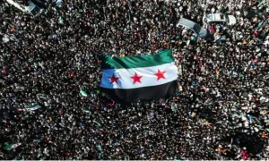 &lsquo;Syria freed!&rsquo;: thousands cheer at famed Damascus mosque