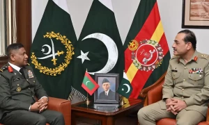 آرمی چیف جنرل عاصم منیر سے مالدیپ کی مسلح افواج کے چیف آف ڈیفنس فورسز کی ملاقات