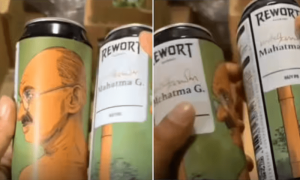 روسی شراب پر گاندھی کی تصویر نے ہنگامہ کھڑا کردیا