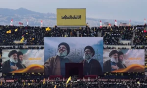 Massive crowds mourn Hezbollah&rsquo;s slain leader Nasrallah