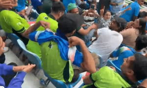 بھارت کے ہاتھوں پاکستان کی شکست: مداح نے غصے میں پاکستانی جرسی کے اوپر بھارتی شرٹ پہن لی