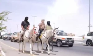 Pilgrims from Europe arrive in Saudi Arabia on horseback for Hajj