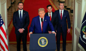 Trump warns of greater force if Iran retaliates