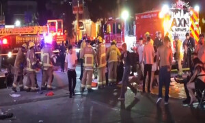 At least 30 injured after car hits crowd outside Los Angeles club