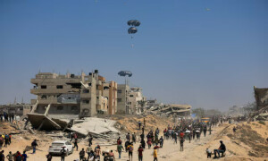 Trump says number one priority now in Gaza is getting people fed