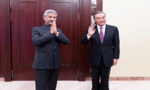 Indian foreign minister stresses on border peace in talks with China’s Wang