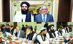 Dar, Afghan FM Muttaqi discuss positive movement in ties
