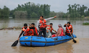 India’s Yamuna river crosses danger mark as heavy rains flood parts of Delhi