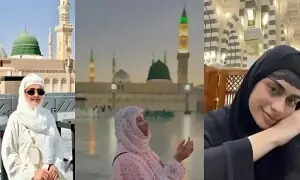 عید میلاد النبی ﷺ: شوبز فنکاروں کی مدینہ منورہ سے روح پرور تصاویر