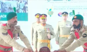 Field Marshal Asim Munir, services chiefs pay homage to Major Aziz Bhatti Shaheed