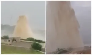 Water supply from Hub to Karachi hit again as 66-inch pipeline bursts