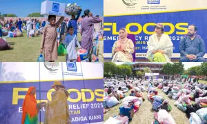 Hadiqa Kiani leads flood relief drive with Alkhidmat in Jalalpur Pirwala, Shujabad