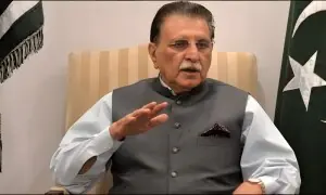 آزاد کشمیر میں نئی حکومت: ن لیگ کسی حکومت سازی کا حصہ نہیں بنے گی، راجہ فاروق حیدر آزاد کشمیر میں نئی حکومت: ن لیگ کسی حکومت سازی کا حصہ نہیں بنے گی، راجہ فاروق حیدر