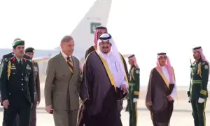PM Shehbaz arrives in Riyadh to attend FII on Saudi crown prince’s invitation