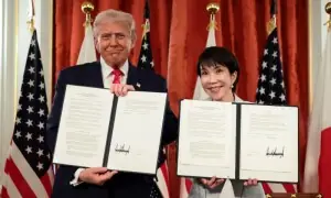 امریکا اور جاپان کے درمیان نایاب معدنیات اور تجارتی تعاون کے معاہدوں پر دستخط امریکا اور جاپان کے درمیان نایاب معدنیات اور تجارتی تعاون کے معاہدوں پر دستخط