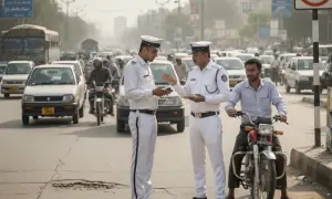 کراچی میں ای چلان نافذ: ٹریفک قوانین کی کون سی خلاف ورزی پر کتنا جرمانہ ہوگا؟ کراچی میں ای چلان نافذ: ٹریفک قوانین کی کون سی خلاف ورزی پر کتنا جرمانہ ہوگا؟