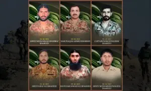 کرم میں سیکیورٹی فورسز کا خوارج کے خلاف آپریشن، کیپٹن نعمان سلیم سمیت 6 جوان شہید کرم میں سیکیورٹی فورسز کا خوارج کے خلاف آپریشن، کیپٹن نعمان سلیم سمیت 6 جوان شہید